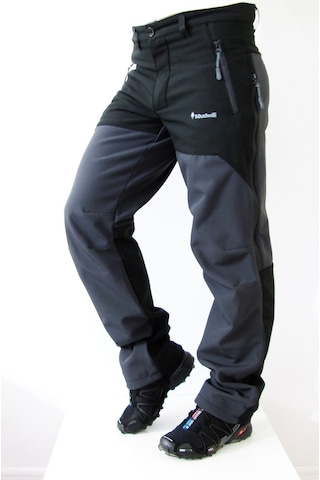 Mudwill Erkek Kışlık Softshell Pantolon Gri - Siyah