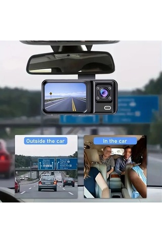 Samdoo 3 Yönlü 1080p Araç Kamerası: Geniş Açı, Gece Görüşü Ve Çarpma Kilitli Döngü Kayıt
