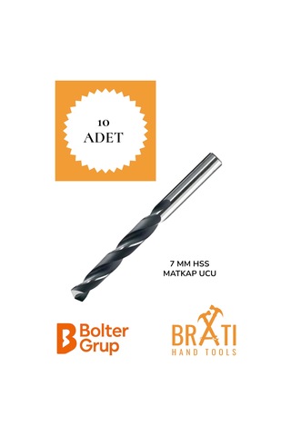 7 Mm Matkap Ucu 10' Adet Metal Alüminyum Plastik Çelik Delme Uç Delik Açma Uçları