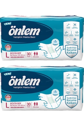 Önlem Belbantlı Hasta Bezi L 2 x 30'lu