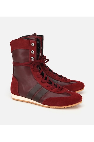 Hotiç Kadın Deri Bordo Sneaker Comfort Düz Bot 01boh315780a784 01boh315780a784 Bordo