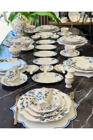 Rosa 6 Kişilik 48 Parça Porselen Kahvaltı Takımı -5061 Çok Renkli