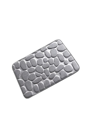 Zhlhome Kaydırmaz Banyo Paspası Gri 60x38cm Gri