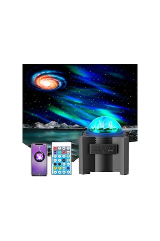 Stary Projector Light Bluetooth Hoparlör Tavan Duvar Ambians Işıklandırma