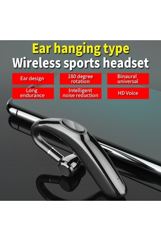 Soulader Bluetooth 5.1 Tek Kulaklık Mikrofonlu Kablosuz Kulak Üstü Kulaklık