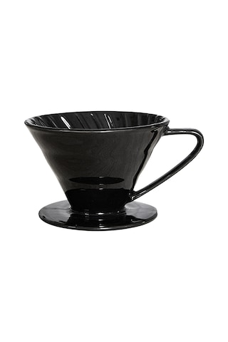 Geeksen Kahve Filtre Kupa: Seramik V60 Spiral Içme, Kolay Çayırma, Siyah Küçük Boy, El Filtre Kahve Aleti Siyah