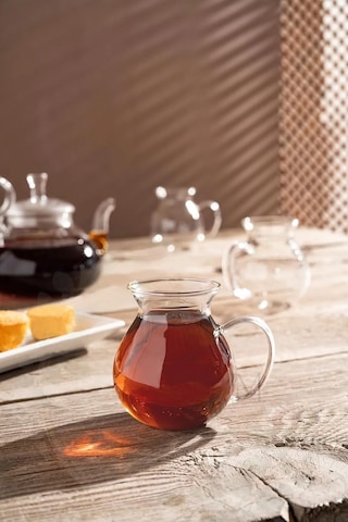 Keyfi Ala Borosilikat Cam Çay Bardağı Seti, 200ml, 6'lı, Termisil Kupa, Şık Ve Dayanıklı 12 çok renkli