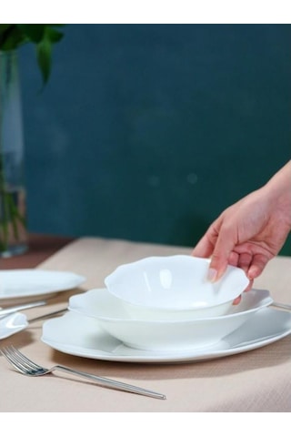 Maxx Doria Pure Star 12 Kişilik 60 Parça Yemek Takımı Pa2075 Beyaz