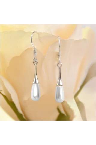 Brezza Lusso Jewelry Gümüş Doğal Tatlı Su Incisi Bayan Gümüş Küpe