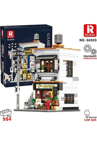Reobrix 66503 Oyun Mağazası Yaratıcı Yapı Blok Seti Building Blocks Arcade Game Store - 984 Parça