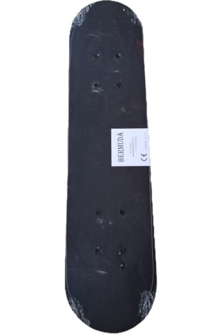 Bermuda 60cm Ahşap Zımparalı Silikon Teker Kaykay Kırmızı-siyah