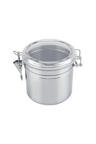 Paslanmaz Çelik Kahve Konteyneri Vakum Mühürlü Depolama Kavanozu Şeker Çayı Fasulyesi Hava Geçirmez Teneke Kutu İçin Büyük Kapasite Depolama Şişeleri Ve Amp Kavanoz 3 Kaşık Klipsli