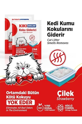 Kedi Kumu Koku Giderici - 25gr / Çilek Kokulu