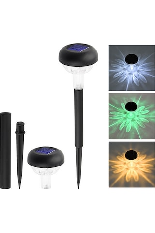 Ximistore9 Dışarıdaki Bahçe Işığı: Güneş Enerjili, Su Geçirmez, Led Renkli Işımlı, Peyzaj Dekorasyonu, Toprak Takılı, Amorf Silisyum, Beyaz Işık - Tg-jg031 Beyaz