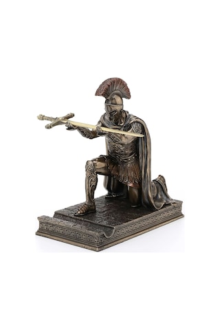 Zarf Açacağı Ve Kalem Tutucu Özellikli Roma Askeri Figürlü Dekoratif Biblo