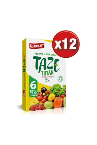 Koroplast Taze Tutan Buzdolabı Poşeti 12 x 5'li