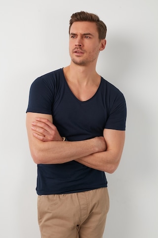 Buratti Pamuklu Slim Fit V Yaka Basic Erkek T Shirt 5412001 Lacivert