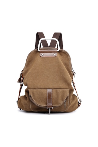 Skycity Kadınlar İçin Çok Fonksiyonlu Vintage Çanta - Omuz Çantası, Sırt Çantası Ve El Çantası - Kahverengi Çok Renkli