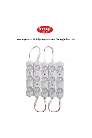 Akvaryum Modül Led Aydınlatma Günışığı Sarı Işık Anahtarlı 5'Li 432002215