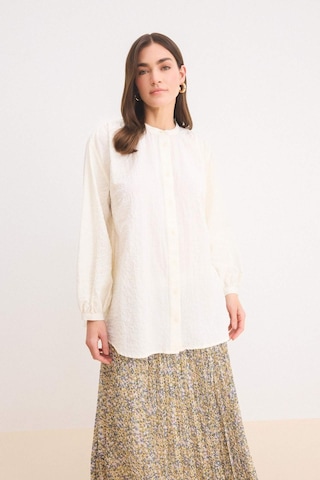 DeFacto Relax Fit Gofre Dokulu Uzun Kollu Tesettür Gömlek Tunik D4145AX25SPER105