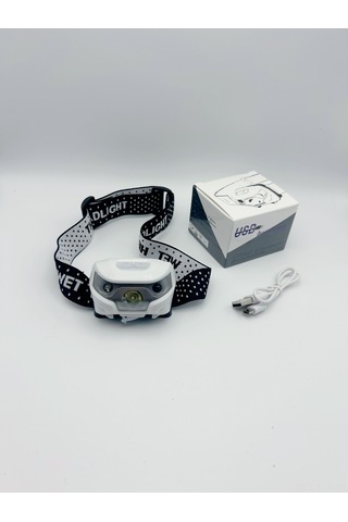 Yaozixa Dış Mekan Gece Balıkçılığı İçin Entegre Sensörlü Led Şarjlı Baş Feneri - 5w Güçlü Işık, 400mah Pil, 4 Saat Sürekliliği, Dayanıklı Plastik Yapı