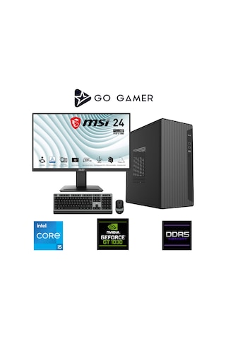 Go Gamer E257DF İ5-14400F 16 GB 256 GB SSD GT1030 4 GB 24" Free Dos Oem Paket Masaüstü Oyuncu Bilgisayarı