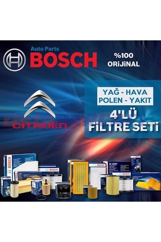 Citroen C-Elysee 1.6 Hdi Bosch Filtre Bakım Seti 2013-2020 Euro5 (495301090)