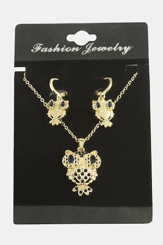 Baykuş Zirkon Taşlı Set Kolye Çok Renkli 14523035