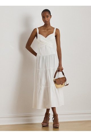 Lauren Ralph Lauren Beyaz Kadın Askılı Elbise 200p13460
