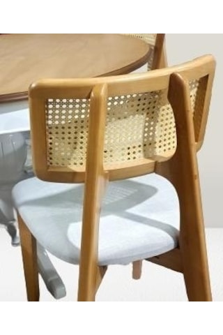 Masa Sandalye Takımı Ihlamur Baba Ayak Model Mdf Tabla 120 Cm Beyaz Ceviz El Yapım
