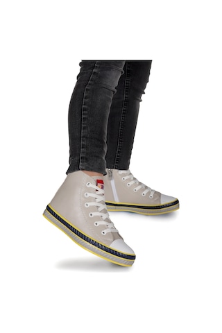 Kiko Kids Pant Günlük Bağcıklı Fermuarlı Erkek Bebek Spor Ayakkabı Gri Gri