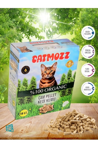 Catmozz Doğal Organik Çam Peleti Kedi Kumu 2 x 10 L