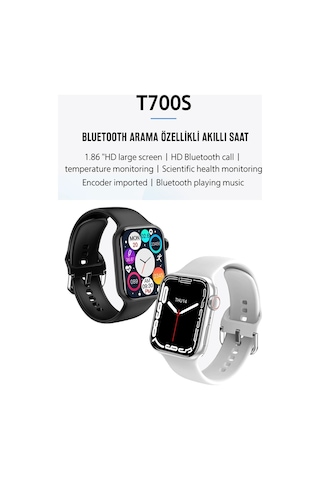 Technodia T700S Ios Andorid Destekli Arama Özeliği Sensörlü Akıllı Saat(İthalatçı Garantili)