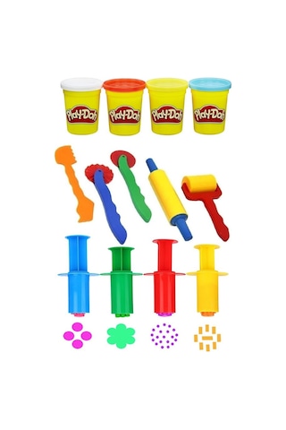 4 Lü Oyun Hamuru Kalıbı Merdane Silindir Kesici Ve Enjektör Seti 9 Parça 1 Paket Okul Kreş Ana Sınıfı Etkinlik Okul Öncesi