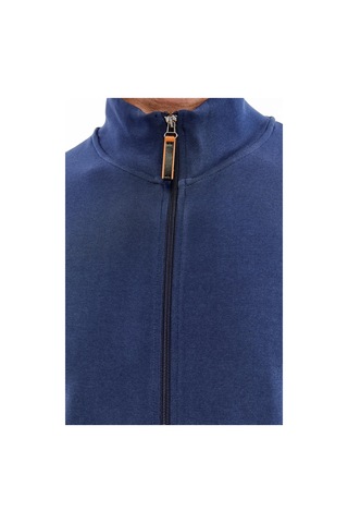 AR-MA Arma Erkek Slim Fit Sweatshirt Scuba Interlok, Tam Fermuarlı, Dik Yaka, Fleto Cepli K30324989802 İndigo-i1