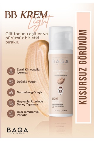 50+spf Bb Krem Light Leke Oluşumunu Önlemeye Yardımcı Olur, Aydınlık Ve Canlılık Sağlar Diğer
