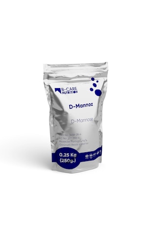 B-care Nutrition D-mannoz D-mannose Saf Katkısız Aromasız Toz Hammadde 0,25 Kg 250g.