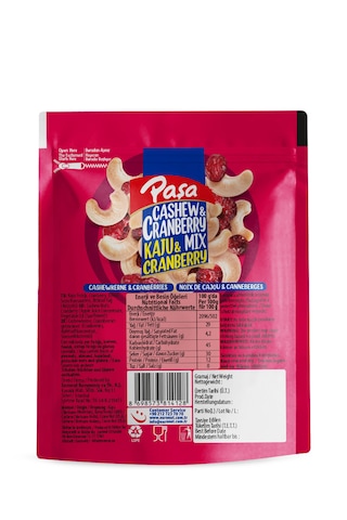 Paşa Kuruyemiş Çiğ Kaju & Cranberry Mix 4 x 150 G