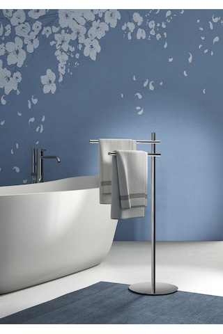 Circe Ayaklı Havluluk,ikili,25xh79.8x45.3cm - Krom Krom