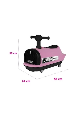 İlk Arabam Turbo Bin Git - Müzikli Ve Işıklı Gelişim Destekleyici Eğitici Çocuk Arabası Pembe