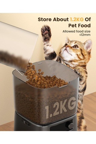 Oneisall 3.5l Otomatik Kedi Besleyici, Programlanabilir Zamanlayıcı Ve Porsiyon Kontrolü Plastik, Melamin Mama & Su Kapları