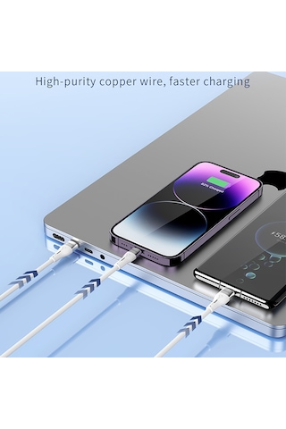Recci Rs11cl Type-c To Lightning Pd Hızlı Şarj Özellikli Data Ve Şarj Kablosu 20w 1m Beyaz