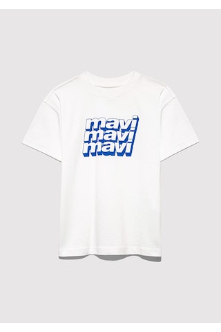 Mavi - Mavi Logo Baskıl I Ekru Tişört 6610284-70057 Ekru