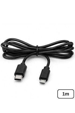 Type C To Mikro Micro Usb Şarj Ve Data Ara Kablosu 1 Metre