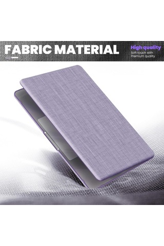 Macbook Uyumlu Pro 13inç A2159 A1989 A1706 A1708 Kılıf Nubuk Üçgen Standlı Havalandırmalı Kapak 2019/2016 Lila