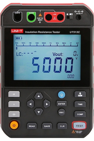 Uni-t Ut513c 5kv Yüksek Voltaj İzolasyon Meğeri -yalıtım Direnci Test Cihazı