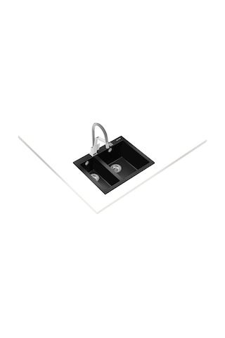 Teka Forsquare 590 Tg Çift Hazneli Tegranite+ Eviye - Siyah - 115260019