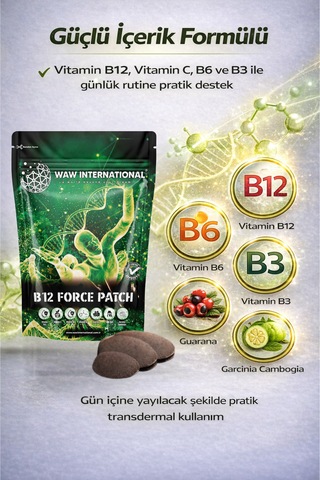 B12 Force Bant - Hızlı Emilimli Vitamin Desteği Ve Enerji Bandı