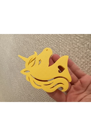 3d Baskı Sevimli Tek Boynuzlu At Duvar Dekoru Çocuk Odası Duvar Süsü