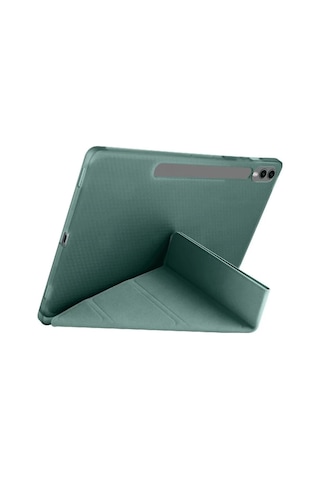 Samsung Uyumlu Galaxy X510 Tab S9 Fe 11 Kılıf Kalemlikli Mars Tablet Kılıfı - Koyu Yeşil -